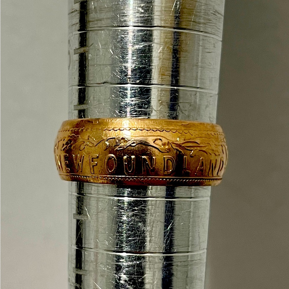 Newfoundland Coin ring size 5. Hand crafted piece of history. Beautiful ring.